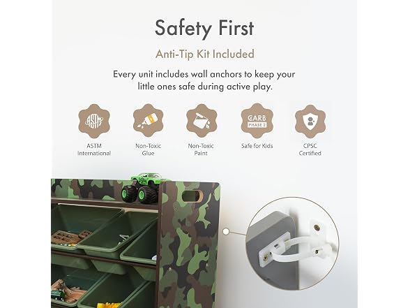 Humble Crew Toy Organizer Display 9 Bins Camo
