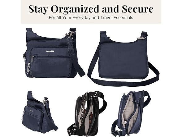 Baggallini Securtex AntiTheft Crossover Crossbody Bag