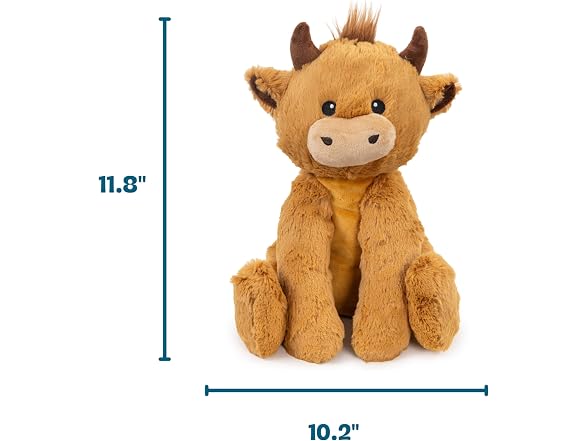 Pupstages Calming Plush Dog Toy with Squeaker, Cow