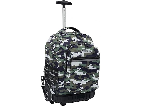 Travelers Club 18" Camo Rolling Backpack