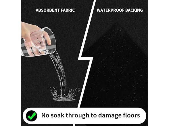 A A IN AAIN Oil Spill Mat (36 x 59), Black