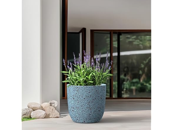 Humid Jade 16.5-Inch Concrete Planter