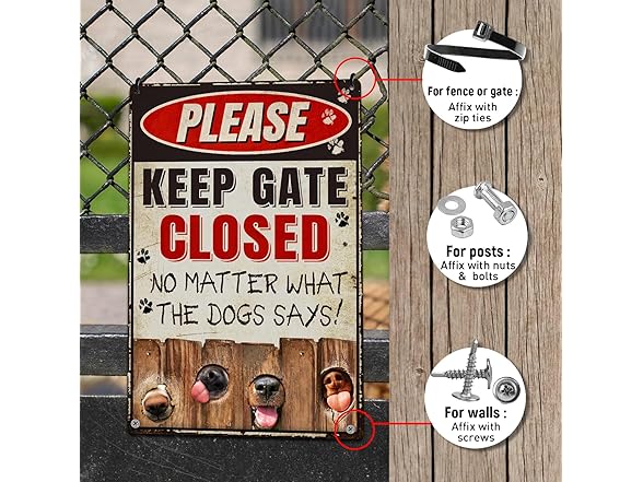 TSHIRTAMAZING Keep Gate Closed Sign