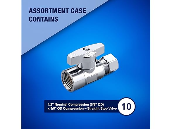 New Age America Stop Valve 1/2" 10pc