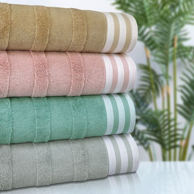 6-Piece Jacquard Stripe Kyoto Towel Set - Gallery 14