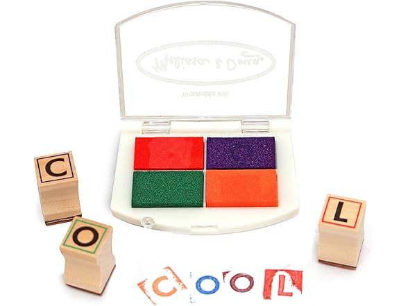 Melissa & Doug Wooden Alphabet Stamp Set
