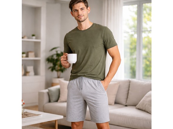 10Pk Mens Cotton Blend Lounge Shorts