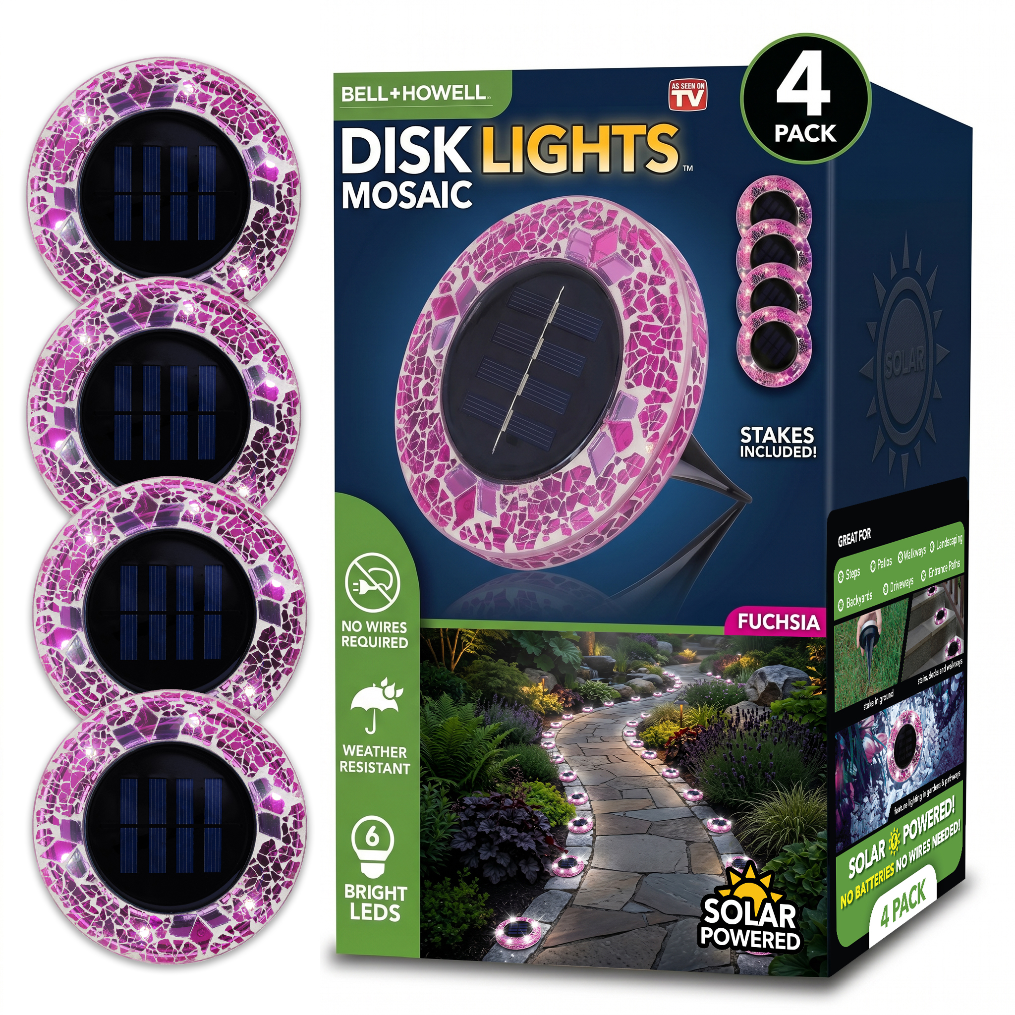 4Pack Mosaic Disk Light - Gallery 22