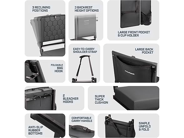 Alpcour Folding HM Reclining Stadium Seat