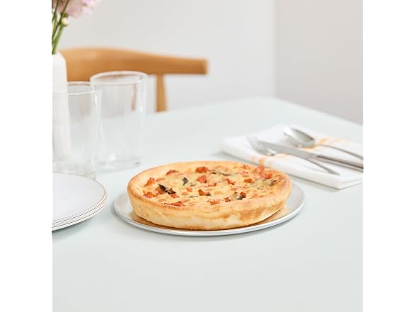 Restaurantware Aluminum Coupe Pizza Pan, 9 In, 12 Pack