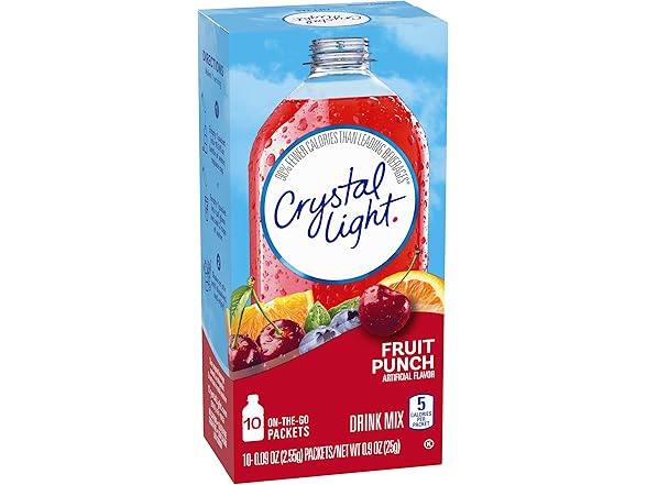 Crystal Light Fruit Punch Drink Mix (10 Packets)