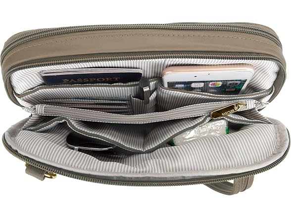 Travelon Women's Anti-theft Tailored East/West Organizer Chrossbody