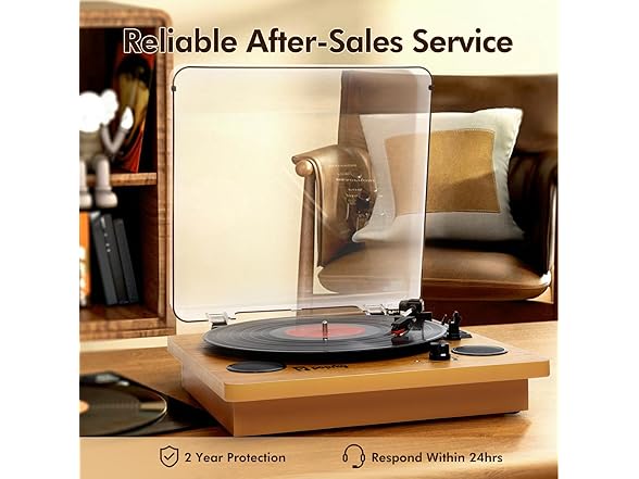 Popsky Record Player Built-in Stereo