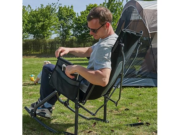 Portal Grey/Black Rocking Camping Chair