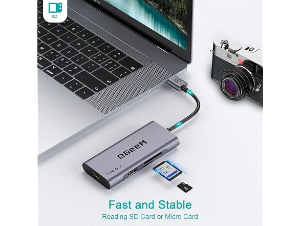 QGeeM 7in1 USB 3.0 HUB (Gray)