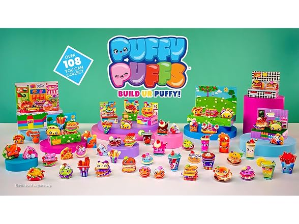 Puffy Puffs (10 Pack) 3D Collectible Puffy Characters