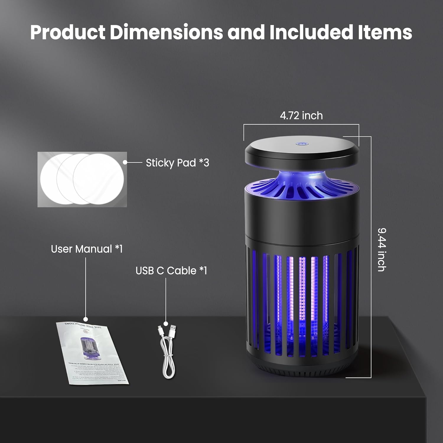2-in-1 Bug Zapper Indoor Insect Trap - Gallery 9