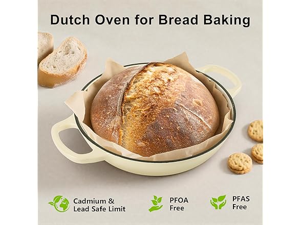 6QT Bread Dutch Oven Pot with Lid