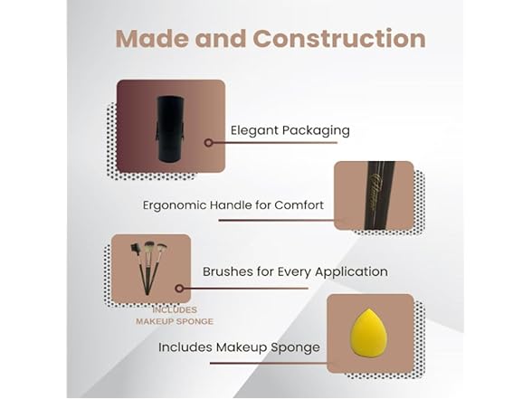 Amene NYC Makeup Brush Set Professional