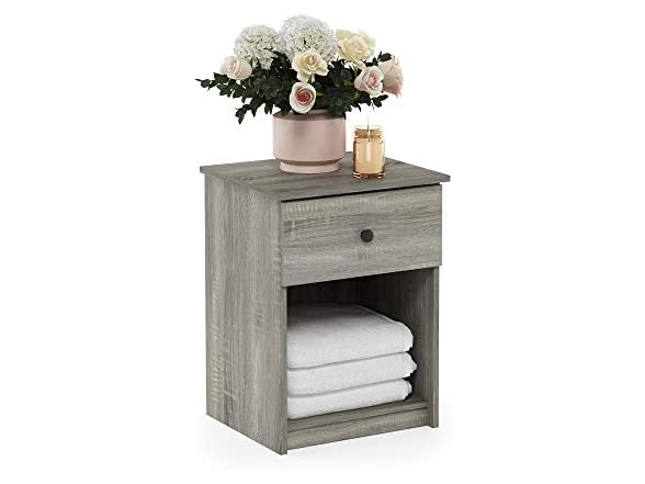 Furinno Tidur Nightstand French Oak Grey