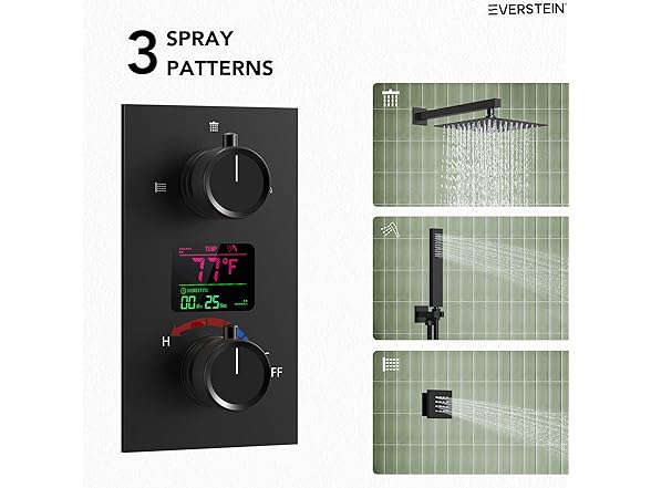 EVERSTEIN SFS-1014 12" Shower System -Choose Color