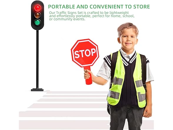 JHGCVX Stop and Go Sign 4pc 9.8x5.9