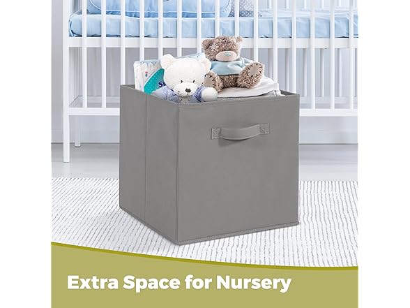 STORAGEIDEAS 11x11 Storage Bins, Set of 10 Grey