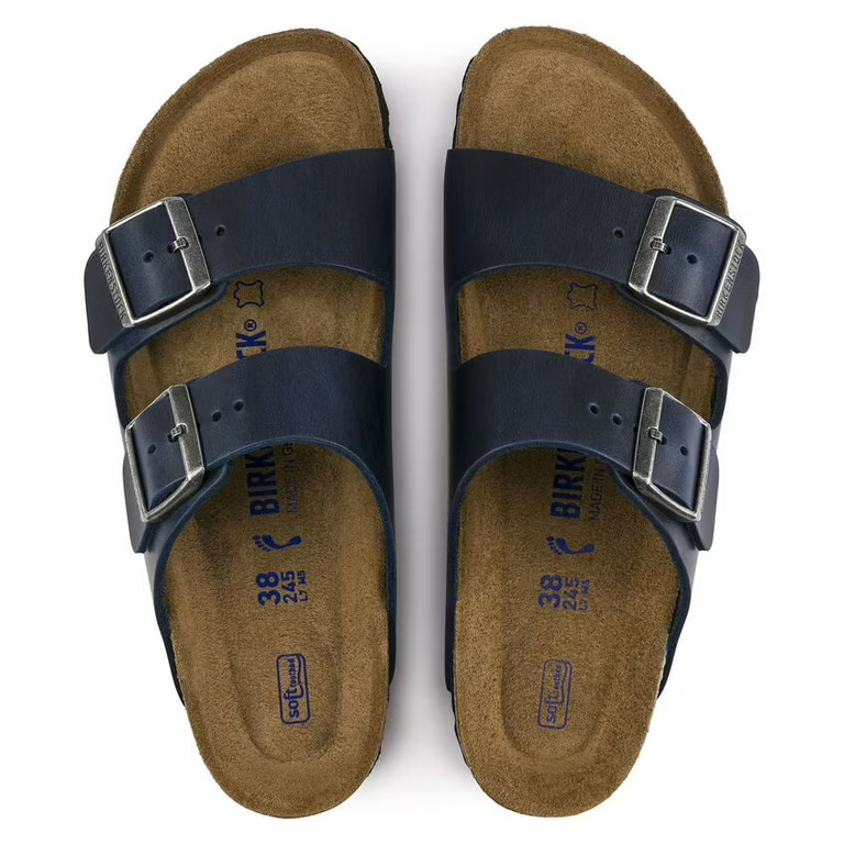 Birkenstock Unisex Arizona Soft Foot Bed Oiled Leather Sandals - Gallery 12