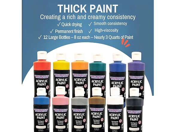 Constructive Playthings Acrylic Paint Set 12Pk