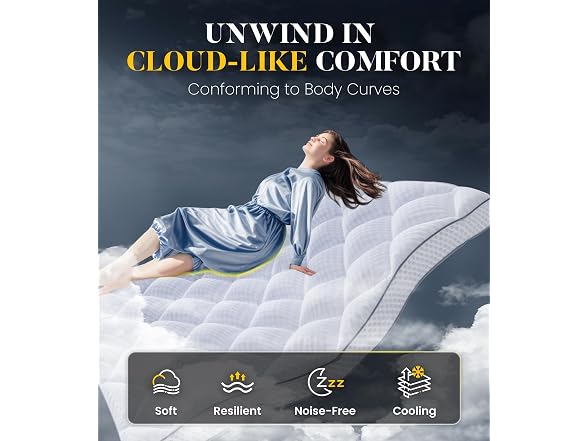 Milcabe 3 Inch Ultra-Fluffy Memory Foam