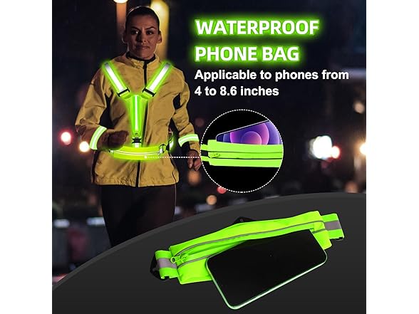 JZ LED Reflective Running Vest