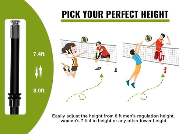 Freestanding Volleyball Training Net for Indoor
