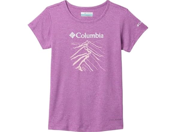 Columbia Youth Girls Tech Trail SS Graphic Shirt (2XS)