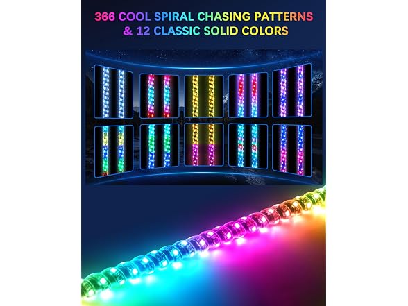Tavaray 2PCS 6FT Whip Lights with