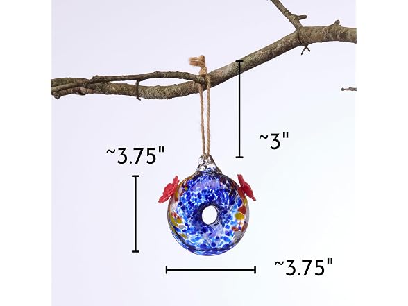 Red Carpet Hummingbird Feeder Blue Twin
