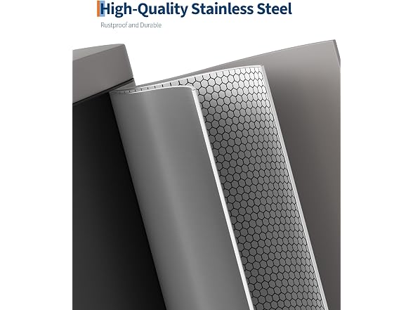 OUTLANE 2.6 Gal / 10L Stainless Steel Kitchen Trash Can Grey