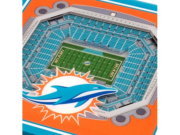 YouTheFan NFL Miami Dolphins 3D