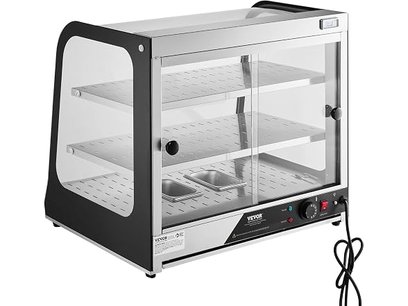 2-Tier Commercial Food Warmer Display, 850W Food