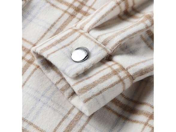 Nufiwi Women (M) Casual Flannel Shirt Down Top