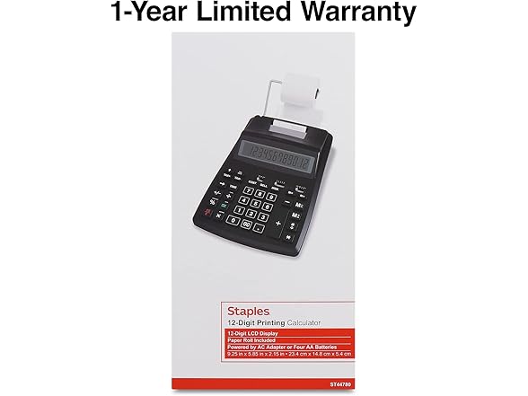 TRU RED 12-Digit Desktop Printing Calcu