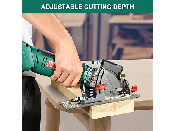 HYCHIKA Cordless Circular Saw, 18V Mini Circular Saw