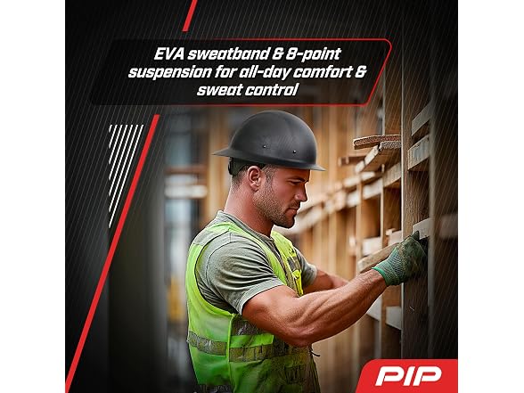 PIP Wolfjaw Full Brim Hard Hat with Matte Carbon Fiber