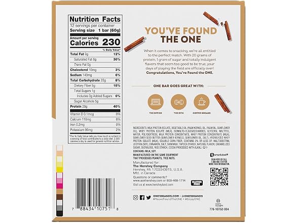 12ct ONE Protein Bars, Cinnamon Roll