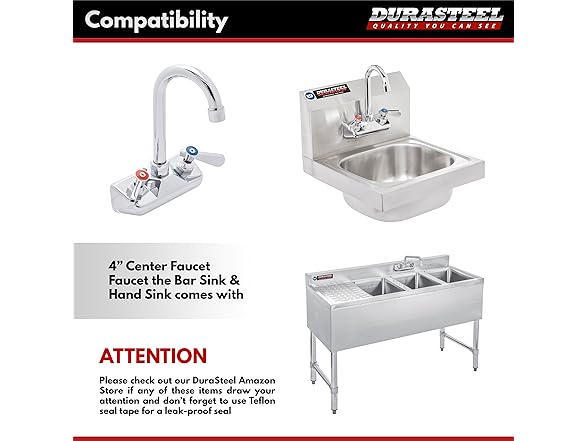 DuraSteel Wall Mount Faucet 90-Degree Elbow