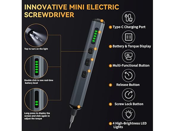 Ruanuo 68-in-1 Mini Electric Screwdriver