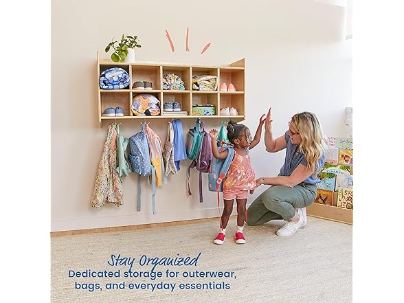ECR4Kids 10-Section Hanging Coat Locker