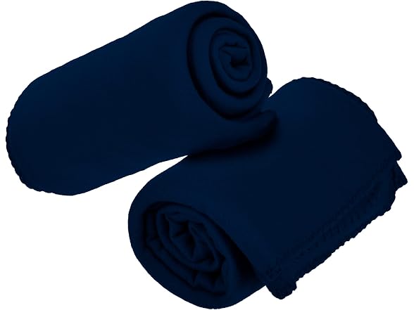 Cozy 50 X 60 Fleece Throw Blanket -Navy