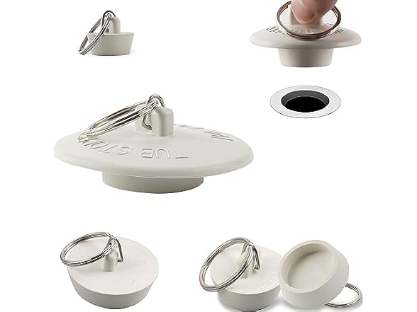 iFealClear 6 Pieces Drain Stopper, Rubber Sink Stopper