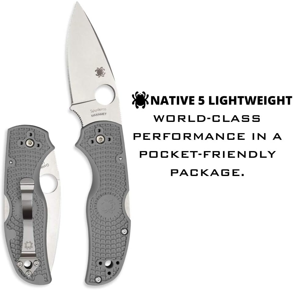 Spyderco Native 5 Maxamet Knife - Gray - Gallery 8