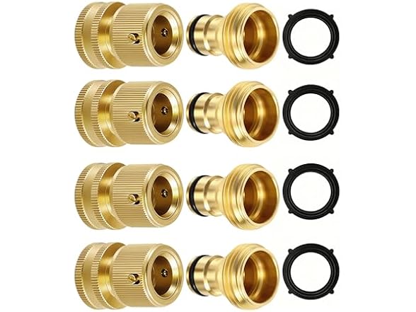RAINPOINT Brass Hose Fittings 4-Set